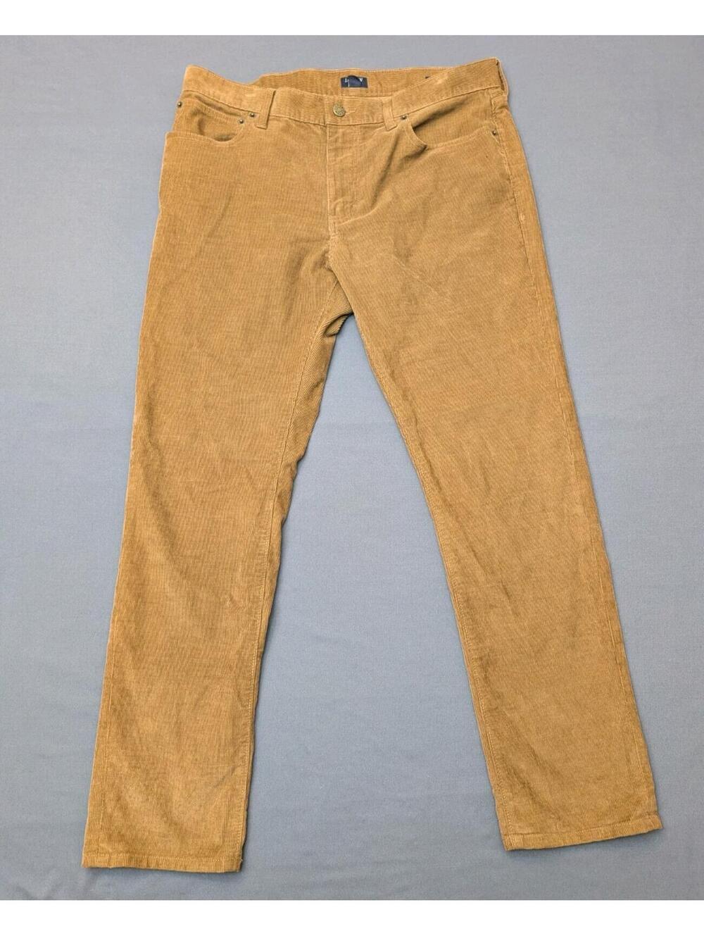 J.Crew Flex Slim Corduroy Pants Mens 33x30 Brown Stretch 5 Pocket Casual